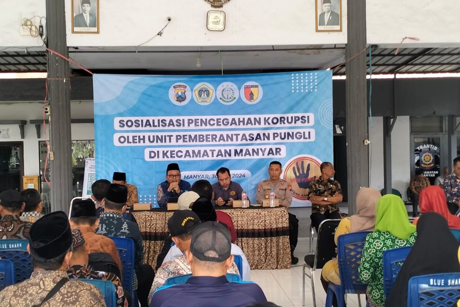 Polres Gresik Hadir Sosialisasi Saber Pungli di Kecamatan Manyar