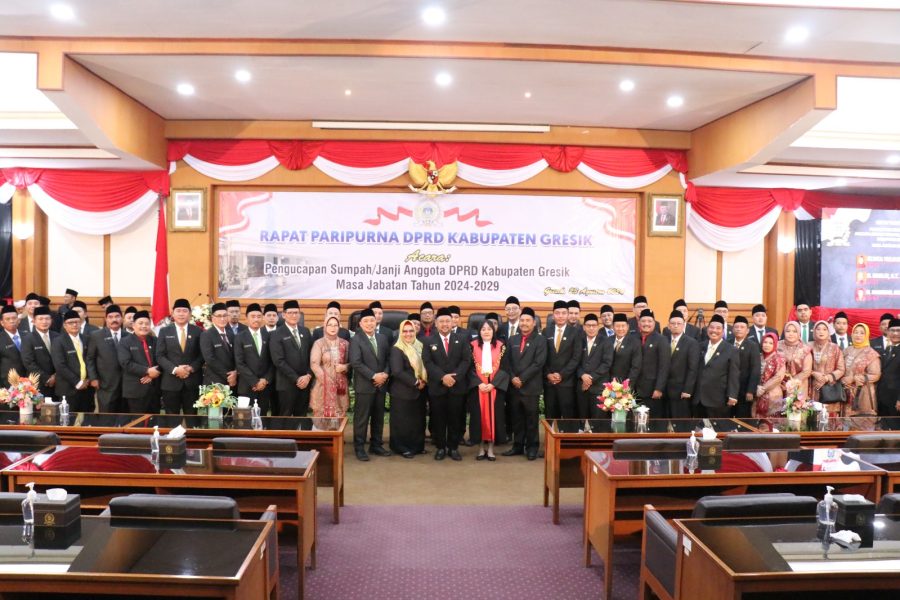 Bupati Gresik Ajak Tingkatkan Anggota DPRD Baru Eksekutif Dalam Membangun Daerah