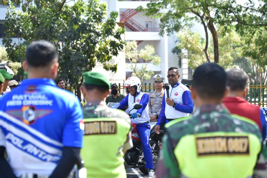 Gandeng MPM Honda, Satlantas Polres Gresik Gelar Pelatihan Safety Riding