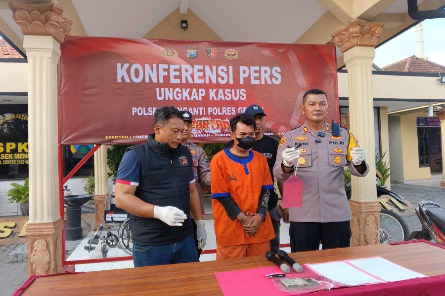 Polsek Menganti Berhasil Amankan Pelaku Pencurian Sepeda Motor gunakan Kunci T