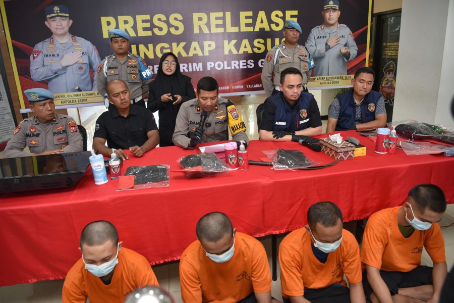Polres Gresik Ungkap kasus Pengeroyokan hingga Meninggal Dunia, Pencurian dan Curanmor di Gresik