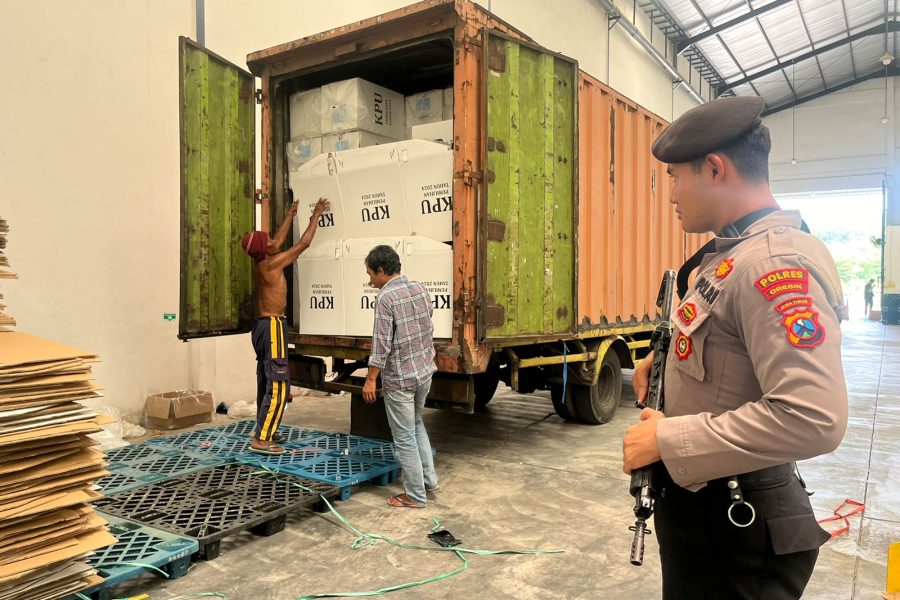 Polres Gresik Perketat Pengamanan Gudang Logistik Pemilu 2024