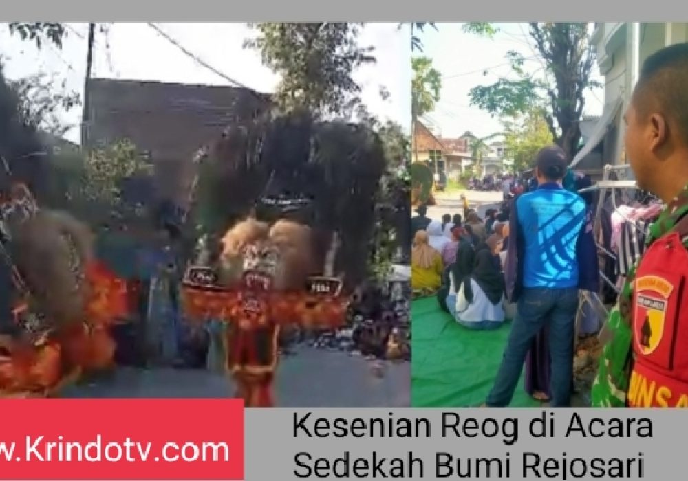 Kesenian Reog Menghibur Acara Sedekah Bumi Di Rejosari Kelurahan Benowo (Pakal – Surabaya), Warga Sangat Terhibur