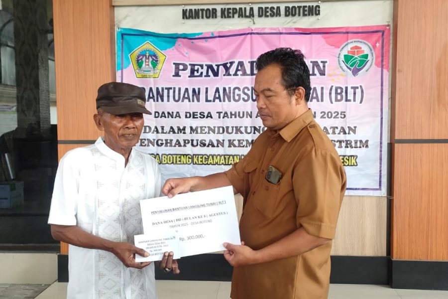 Menanggulangi  Kemiskinan Ekstrim, Pemdes Boteng (Menganti) Gresik Salurkan BLT DD 2005 (Bulan Agustus)