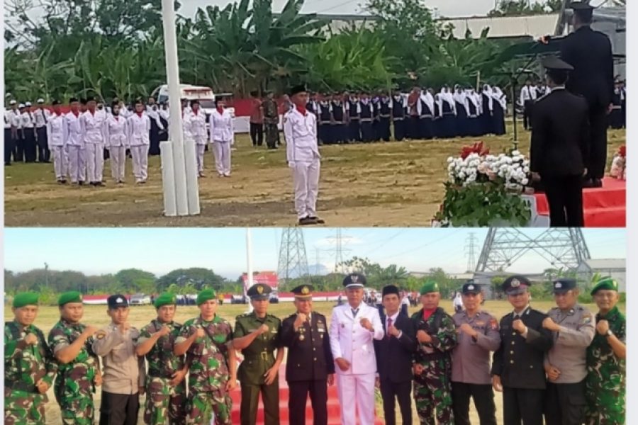 Upacara Penurunan Bendera Merah Putih Berlangsung Hikmat, Babinsa Kepatihan Bertindak Sebagai Komandan Upacara