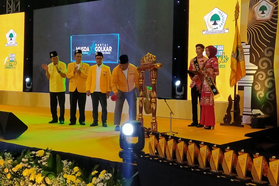 Musda XI DPD Golkar Kabupaten Gresik Dihadiri Ali Mufthi (DPD Golkar Provinsi Jatim), Wongso Negoro Terpilih Menjadi Ketua DPD Golkar Kab Gresik