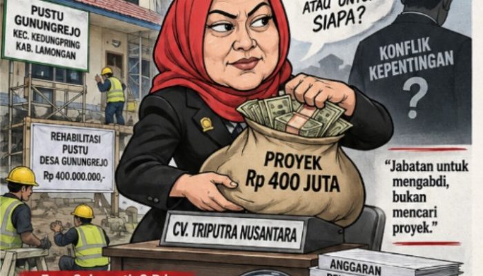 Anggota DPRD Lamongan  ERNA SUJARWATI Diduga Terlibat Proyek Rehab Pustu Gunungrejo Senilai Rp400 JUTA CV Triputra Nusantara Disebut sebagai Pelaksana, Dugaan Konflik Kepentingan Perlu Diusut